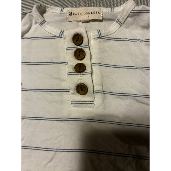 Papillon Bebe Henley Top 3-6 months Shirt hand covers Rayon Soft breathable - Picture 3 of 5